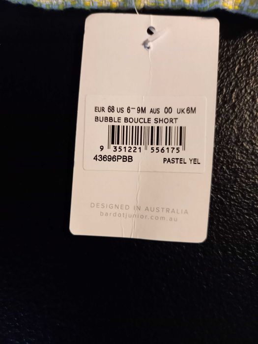 Spodenki niemowlęce roz.68/74 Bardot Junior nowe