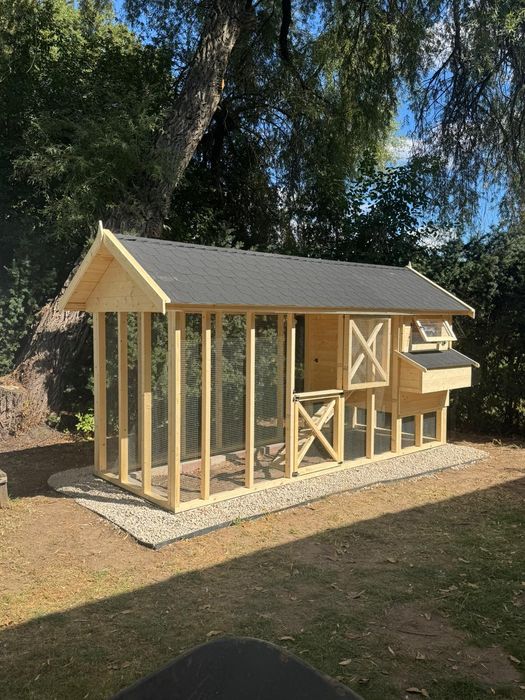 Kurnik z woliera 400x150