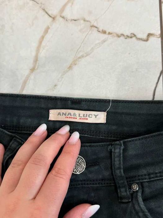 Spodnie czarne skinny obcisłe rurki Ana&Lucy 36 S bawełniane z elastanem