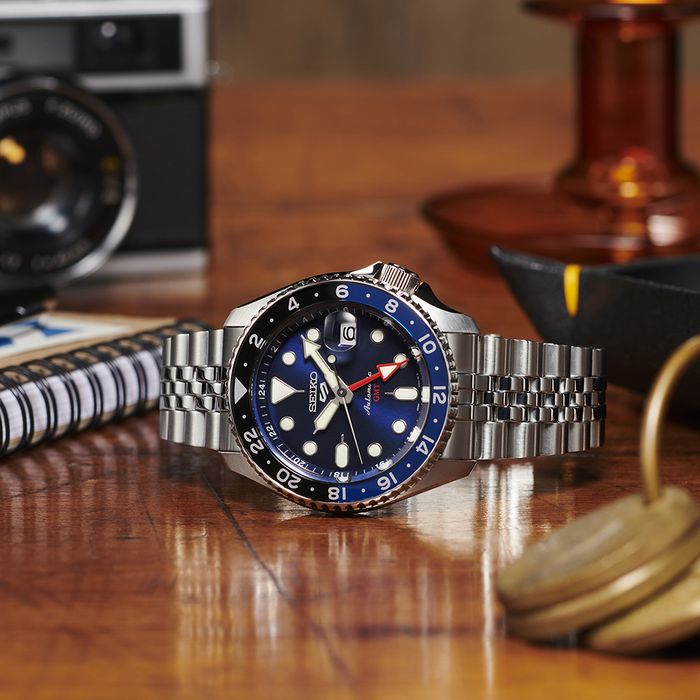 Seiko 5 Sports GMT SSK003K1 Azul — Excelente Estado