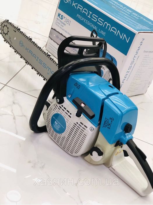 Бензопила Kraissmann KS 381 (шина 450 мм, объемом 72 см3) проф серия