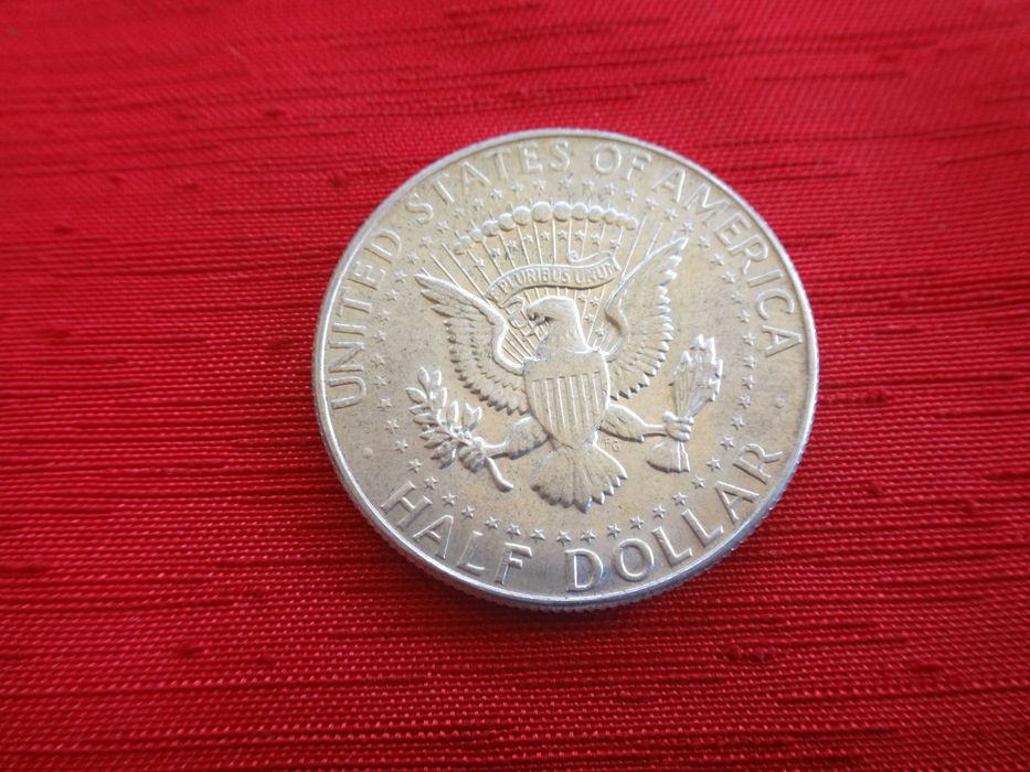 Srebrna moneta pół dolara amerykańskiego 1967