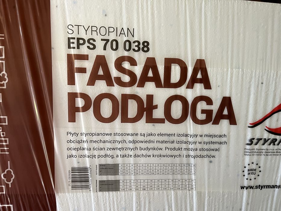 Styropian EPS 70 038 20 cm, 20m2, 14 paczek