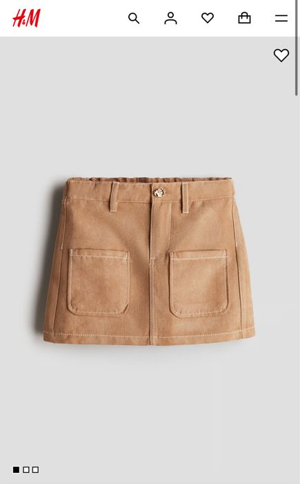 Шкільна спідниця hm, Коричнева спідниця hm zara, трендова бежева коричнева спідничка hm, спідниця мікрозамш hm