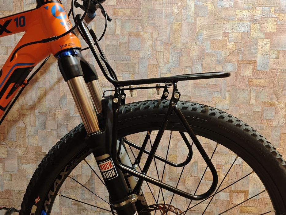 Вело багажник передний,на перед,стальной,до 15 кг