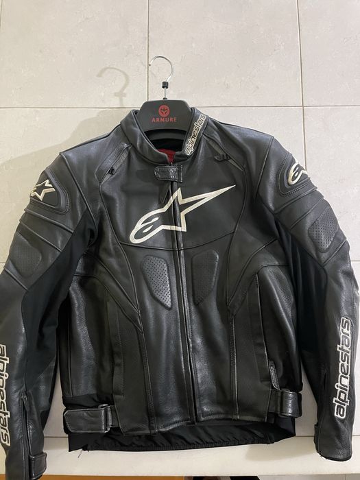 Casaco motard em pele Alpinestars