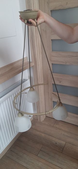 Lampa wisząca z 3 kloszami