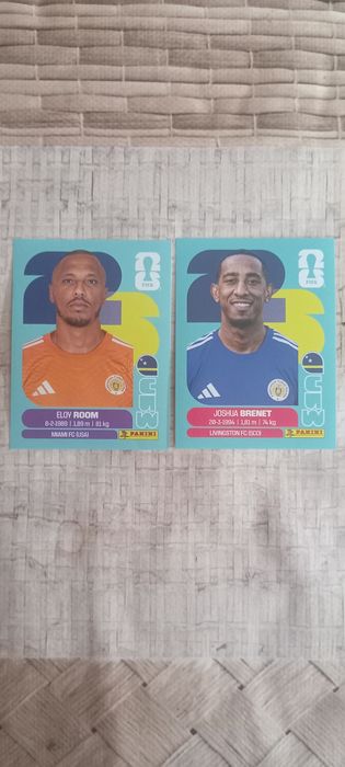 2 cromos Curaçau Mundial 2026