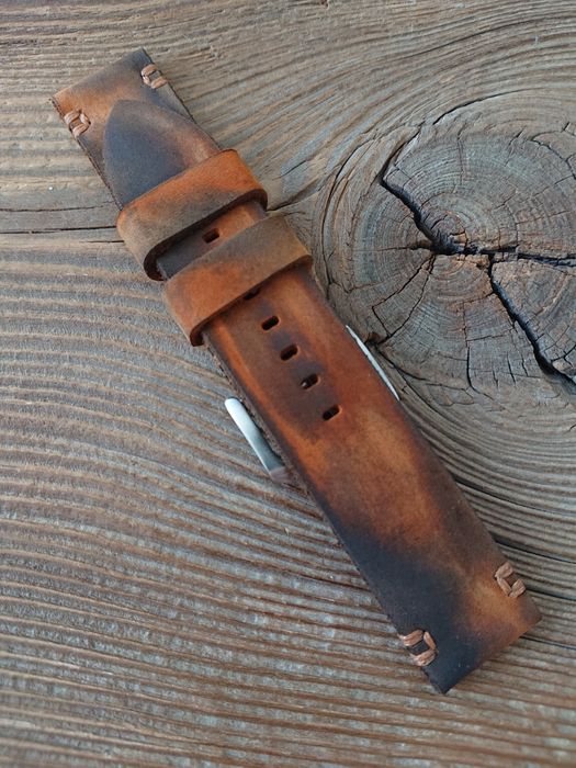 Pasek do zegarka 22 mm ręcznie robiony skóra naturalna handmade