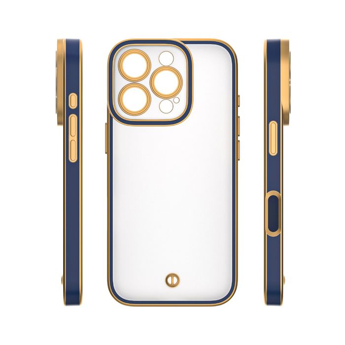 Nakładka Silky Gold do iPhone 14 6,1" niebieska