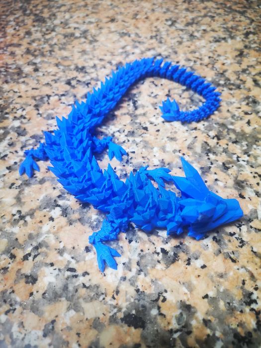 Dragão articulado 3D - Escultura exclusiva com tema de cristal!