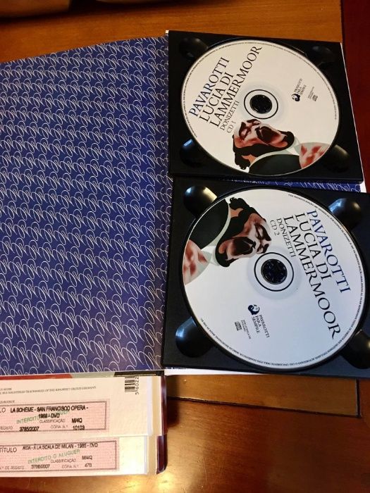Luciano Pavarotti - 3 livros de Óperas + Cd's