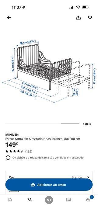 Vama extemsivel criança  IKEA & colchao extensivel