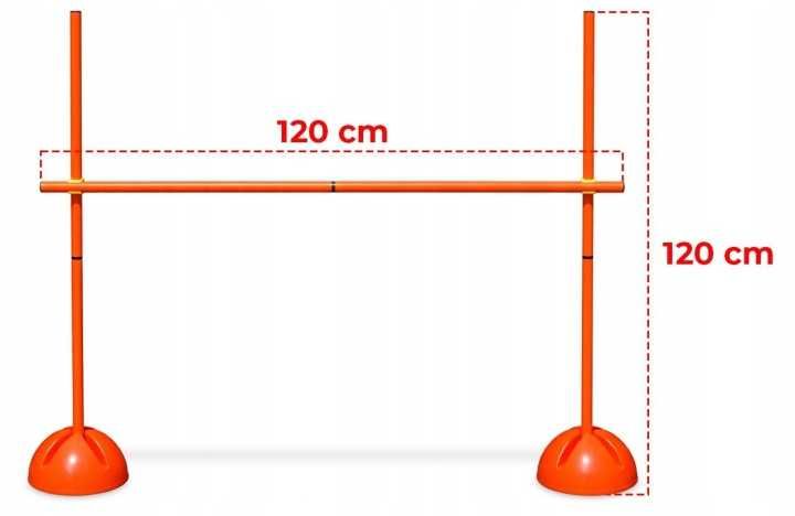 Przeszkody Hobby Horse 120cm + EBOOK GRATIS Regulowany Płotek Treningowy dla Konia Na Kiju