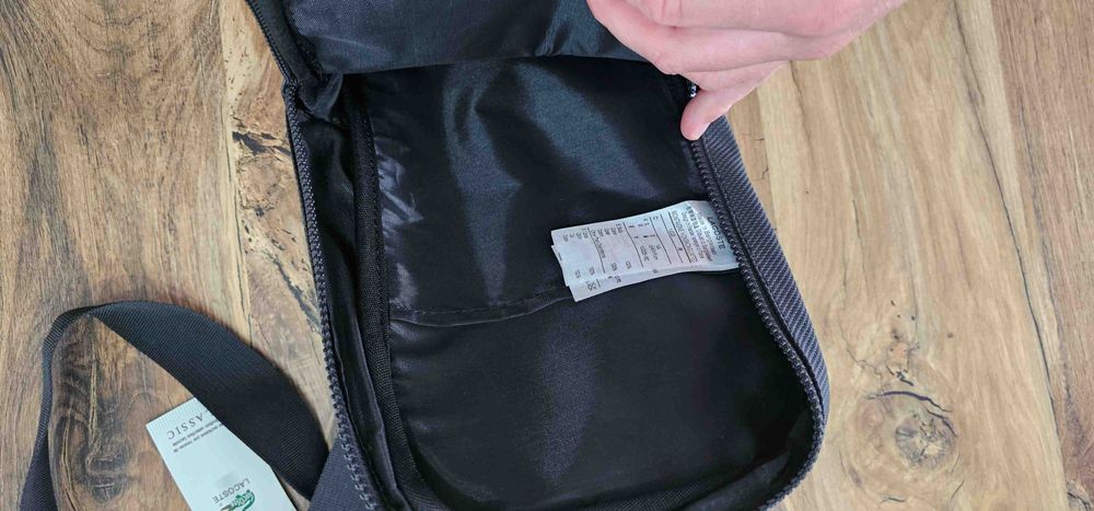 LACOSTE oryginalna nerka, listonoszka, saszetka. Dowód zakupu. NOWA.