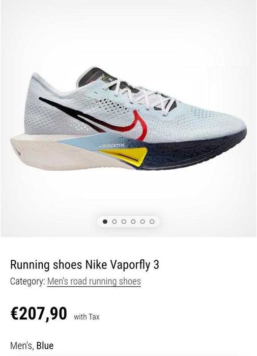 Чоловічі бігові кросівки nike vaporfly 3