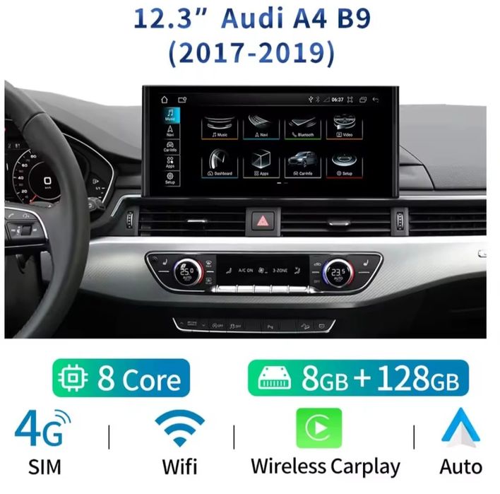 Android auto ecrã touch Audi A4 B9 (FAÇO A INSTALAÇÃO)