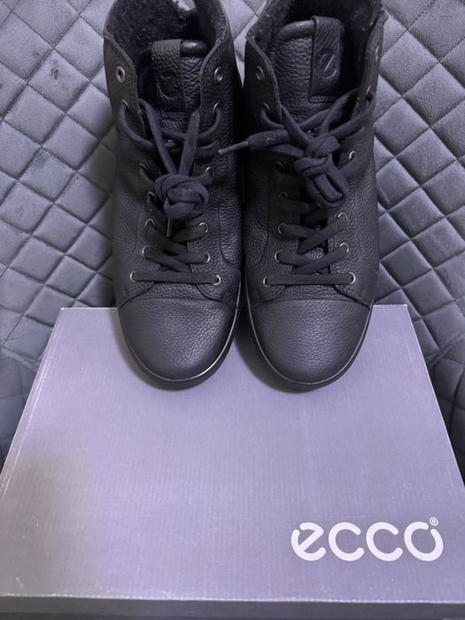 Чоловічі зимові черевики Ecco Soft 7 Tred М 42 чорний