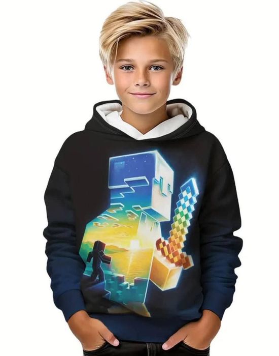 Cienka bluza z kapturem r. 146