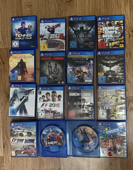 Продам диски  лотом  ps4 gta 5, diablo, farcry