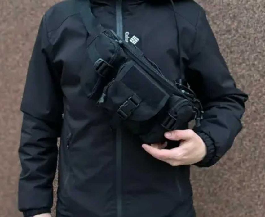 Тактическая поясная сумка мультикам 6л армейская сумка бананка военная