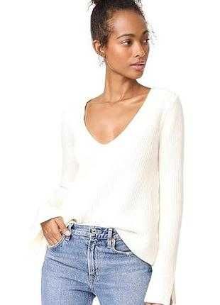 Светр жіночий білий розкльошені рукава minkpink джемпер оверсайз s