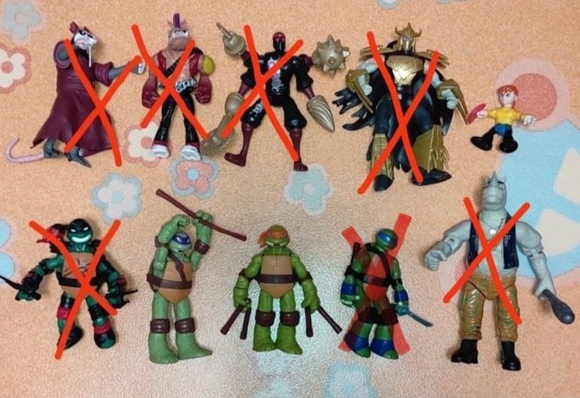 Продам фігурки ніндзя черепашки