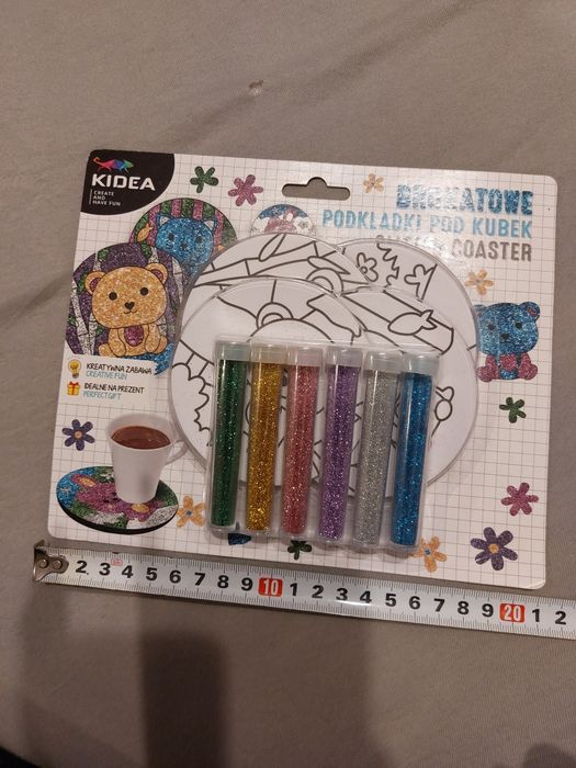 Brokatowe podkładki pod kubek, rękodzieło dla dzieci