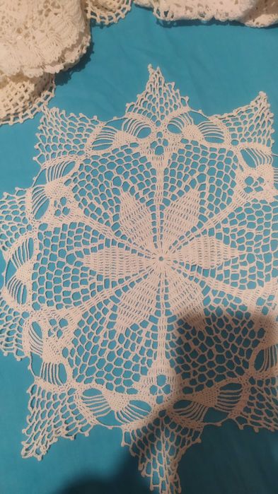 Ціна за 7 шт білі серветки  гачком в'язана серветка крючком салфетки