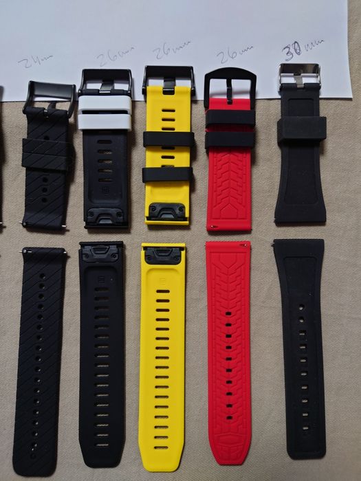 Várias braceletes silicone 20, 22, 24, 26, e 30