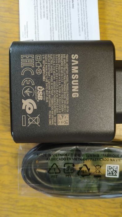 Быстрая зарядка Samsung 45W  + кабель Type-C / Швидка зарядка Samsung