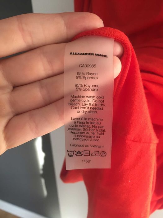 Alexander Wang sukienka mini tuba czerwona S