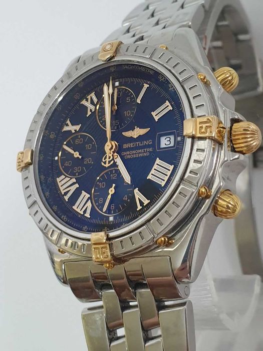 Годинник Breitling Crosswind Chronograph Золото/Сталь