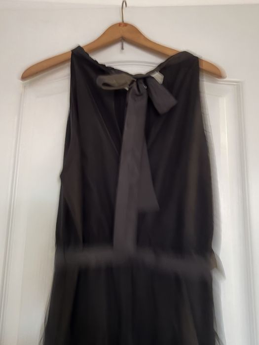 Czarna dluga sukienka Zara r. M bal studniówka karnawał