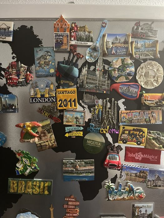 Coleção de Imans com quadro de exposição
