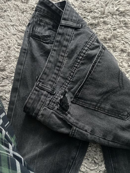 Zara flared type jeans distressed archive jaded london type balenciaga rick owens