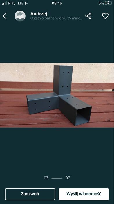 Łaczniki kantowki 4 szt 120/120