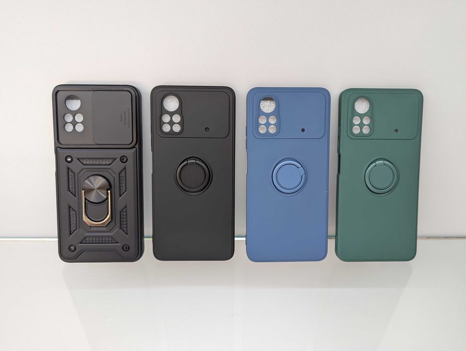 Противоударный чехол Poco X4 pro 5g soft touch с кольцом Чохол