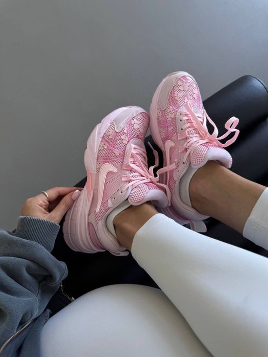 36-41 р кросівки NIKE RUNTEKK V2K pink flowers