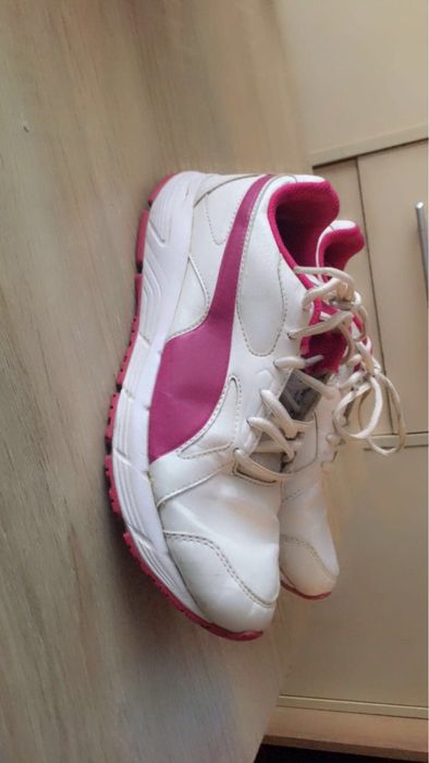 Buty puma bialo-rozowe
