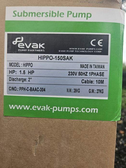 Przepompownia przydomowa ścieków , pompa HIPPO 150SAK 230V ścieków