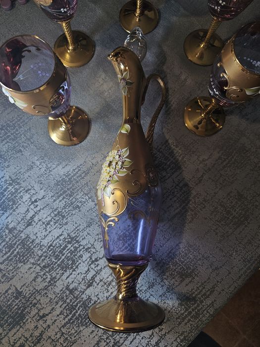 Conjunto de 6 copos e garrafa