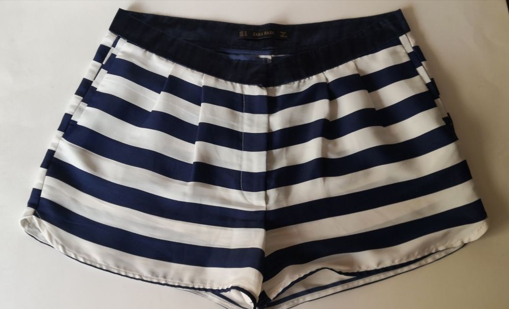 Calções Zara - azul e branco
