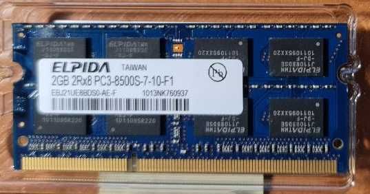 Оперативна пам'ять ELPIDA ddr3 2 GB 2Rx8 PC3-8500S-7-10-F1