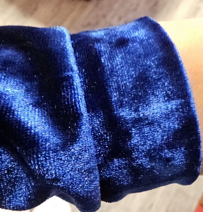 Bluzka chabrowy zamsz M pasuje na L