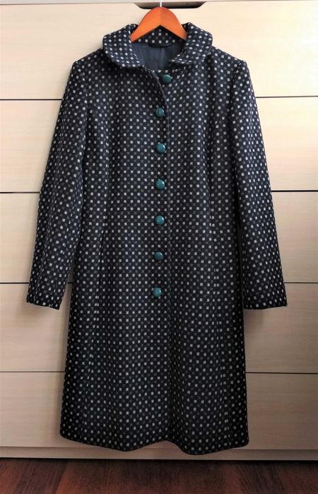 40р. Шерстяное деми пальто, клетка hobbs