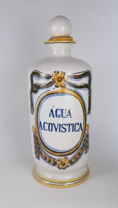 Grande Frasco de Farmácia em Faianças do Marquês - 33 cm