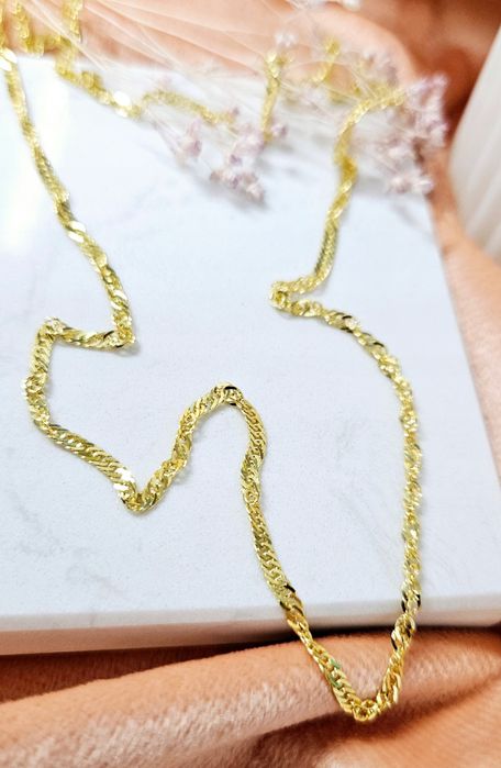 Złoty łańcuszek, splot Singapur, pr 585 dł 44cm