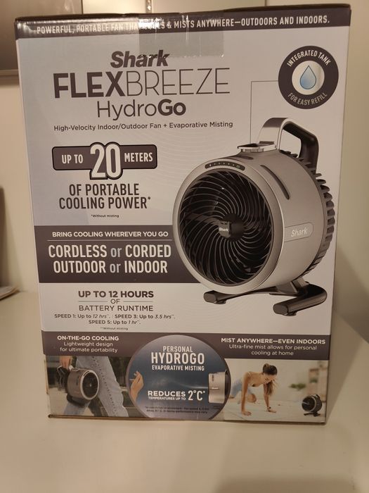 Shark FlexBreeze HydroGo FA050EU Cinza Escuro – Novo Selado