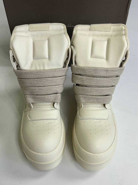 Rick Owens Geobasket double bumper jumbo laces білі кеди кеды белые 43